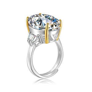 Anillo de Garra con Circonita Colorida de 12*16mm, Corte Hielo, de Cobre, para Mujer, Venta al Por Mayor de Fábrica Toderi - Product Image 5