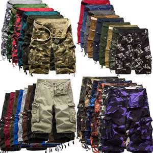 Shorts <span class=keywords><strong>Cargo</strong></span> Camouflage Diagonal Kava pour Hommes, Broderie Lettres, Coupe Ample, Idéal Chasse, Vente en Gros - Product Image 1