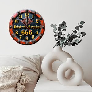 Round Wooden <b>Wall</b> <b>Clock</b> 25cm Contemporary Minimal Quiet Office Living Room Decor - Product Image 2