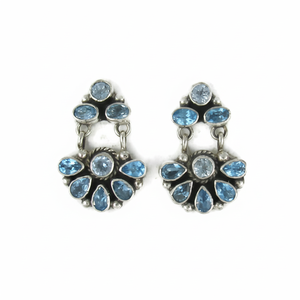 Pendientes de racimo de Topacio Azul de Geneva Apachito Pendientes de Plata de Ley 925 - Product Image 1