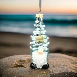 Ornements d'arbre de Noël en verre décoré de gobelins Décorations de plage de vacances festives - Product Image 3