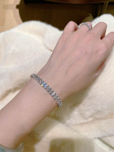 VOAINO 18K 14K Золотая овальная резка Vvs1 2 мм 4 мм Ювелирная цепочка лабораторные выращенные бриллиантовые драгоценные камни теннисные браслеты - Product Image 5