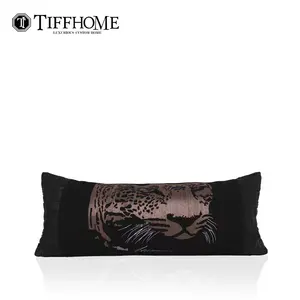 Tiff Home Custom Private Labeldark Square Ancient Style Pillows Embroidered Pillow Cover For Sofa