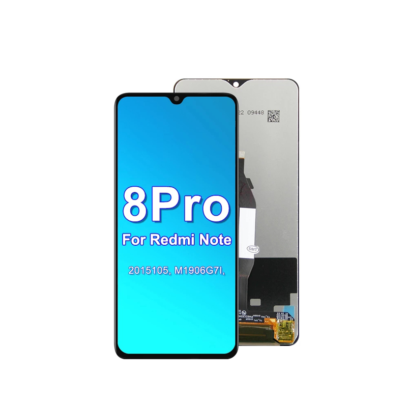 Дисплей 6,53 дюйма для Xiaomi Redmi Note 8 Pro, ЖК-дисплей с сенсорным экраном для мобильных телефонов M1906G7I, ЖК-экран