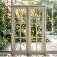 Ventanas Francesas Modernas de Aluminio con Doble Acristalamiento Templado y Aislamiento Térmico para Sala de Estar y Uso Exterior