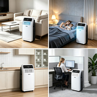 Climatiseur Électrique Portable Tout-en-un 12000 BTU 3-en-1 : Refroidissement, Déshumidification et Télécommande pour Maison, Bureau et Camping-car