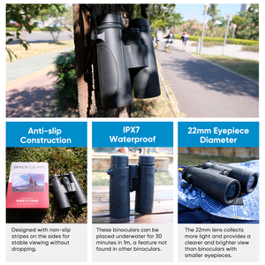 <span class=keywords><strong>Jumelles</strong></span> <span class=keywords><strong>10X42</strong></span> de qualité supérieure BAK4, haute puissance, étanches, pour l'observation des oiseaux, la randonnée et les voyages - Product Image 4