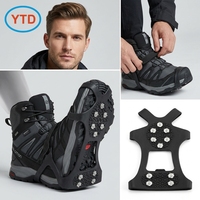 Crampons antidérapants pour neige et glace, crampons de traction pour bottes, en caoutchouc durable et léger pour enfants et adultes