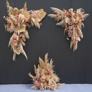 Set de Flores Artificiales de Caramelo y Hierba de Pampas para Boda, Guirnalda Floral y Hilera de Flores para Suelo, Fondo Boho, Flores de <span class=keywords><strong>Seda</strong></span> para Decoración del Hogar y Fiestas - Product Image 1