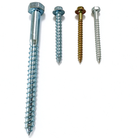 Metric Hex Head Wood Screws Carbon Steel Zinc Plated Coarse Thread Class 4.8 for Timber Construction