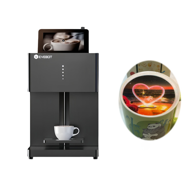 Color Edible Ink Fully Automatic 3D Food Art Inkjet Printer XP600 Print Head for Coffee Flex Egg Leather-Portable Wi-Fi Enabled