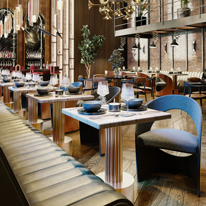 Mobilier de restaurant commercial personnalisé JEILI, sièges de banquette avec chaises et tables en cuir OEM pour les projets de restauration et de cafés - Product Image 2