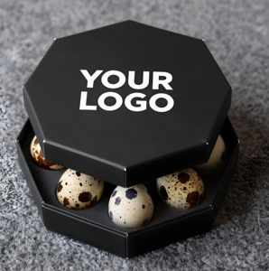 Boîte à œufs de caille avec 8 compartiments |   Conteneur pour œufs de caille |   Recyclable et de qualité alimentaire |   Impression de logo personnalisé |   Approvisionnement en gros - Product Image 1