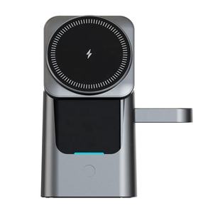 QI2 KC 3 in 1 Wireless <b>Charger</b> Station 15w 3 in 1 Foldable Cube Rotating Wireless <b>Charger</b> Magnetic Charging Holder for iPhone - Product Image 4