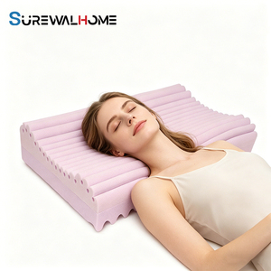 SUREWALHOME <span class=keywords><strong>Oreiller</strong></span> en mousse <span class=keywords><strong>à</strong></span> <span class=keywords><strong>mémoire</strong></span> <span class=keywords><strong>de</strong></span> <span class=keywords><strong>forme</strong></span> découpé en <span class=keywords><strong>forme</strong></span> <span class=keywords><strong>de</strong></span> vague pour lit, garnissage thé vert, <span class=keywords><strong>oreiller</strong></span> <span class=keywords><strong>de</strong></span> sommeil pour le cou - Product Image 1