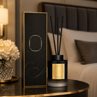Diffuseur de parfum de luxe 200 ml avec bâtonnets, flacon en verre minimaliste, huile parfumée, emballage personnalisé, marque privée OEM, écologique