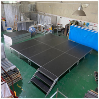 Scène d'événement portable économique 1x2m avec système de scène mobile pour les églises