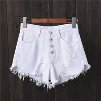 Shorts en jean décontractés et tendance pour femme, doublés, à jambe ouverte, grande taille, respirants et sexy, pour l'été