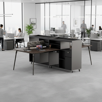 Bureau de travail personnalisable, minimaliste, petit, pour employés, bureau régulier