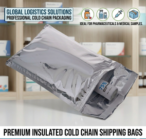 Cool Shield Metallic Zipper Lock Mailing <strong>Bags</strong> Expandable Foam Heat Insulated Mailers for Pharmacy Cold Chain Shipping - Product Image 1