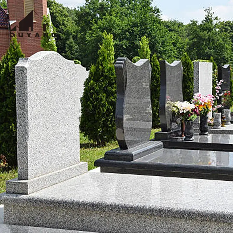QUYANG China lápida G632 granito tumba piedra cementerio lápidas monumentos lápida