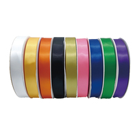 Pita Kain Solid Warna Polos Gulungan Pabrik 20mm 30mm 50mm Ukuran Kustom 100 Yard Pita Pembungkus Kado untuk Dekorasi Pesta Bunga