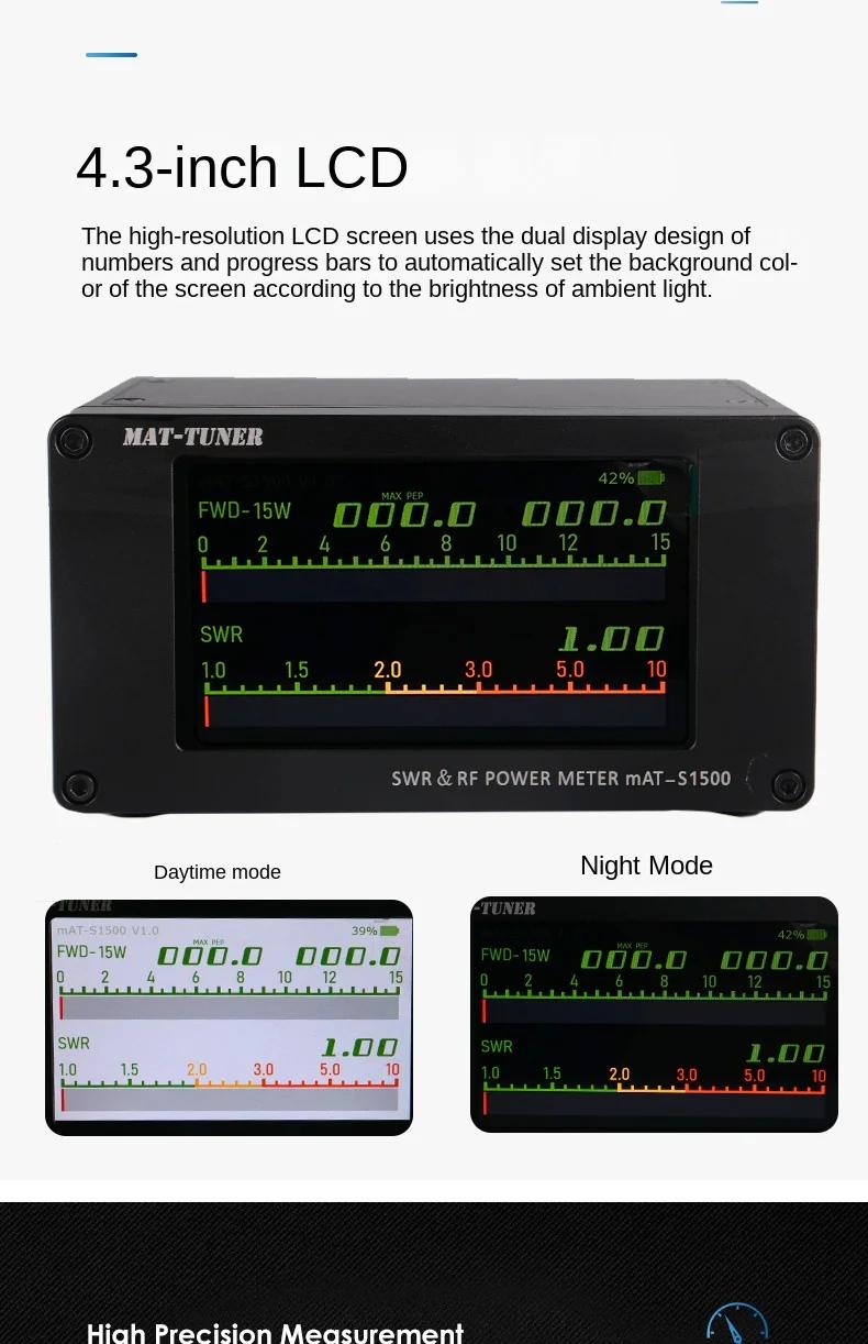 MAT-S1500 SWR Power Meter - High Precision for Shortwave Radio
