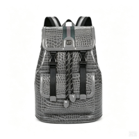 Sac à dos classique en PVC Latoop, sac à dos peint à la main pour hommes et femmes, couture au fil ciré, production personnalisée, vente en gros