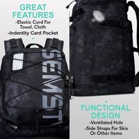 Échantillon Gratuit : Sac à Dos de Ski d'Extérieur Grande Capacité avec 4 Poches Frontales pour Vêtements, Bottes et Accessoires de Ski