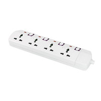 Kabel Ekstensi Stop Kontak Maldives ABS 504M 4 Lubang 3 Meter Proteksi Lonjakan Arus Untuk Rumah Sakit 10A 230V