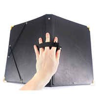Carpeta de Música de Cuero Negro de Lujo con Asa, Carpeta para Partituras de Piano con Divisores Elásticos y Correa Ajustable
