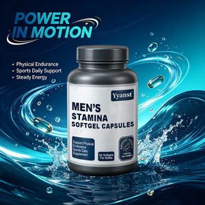 Gélules d'huile de poisson oméga-3 Stamina pour hommes 1000mg 60 unités – Soutien à l'endurance physique, complément alimentaire quotidien pour les sportifs masculins - Product Image 4