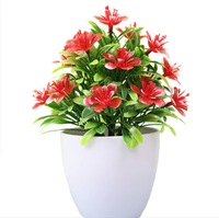 Plante Artificielle LUYI en Gros pour Intérieur, Pot de Plante en Plastique, Bonsaï Prunier à Cinq Feuilles, Décoration de Bureau et de Jardin pour la Maison