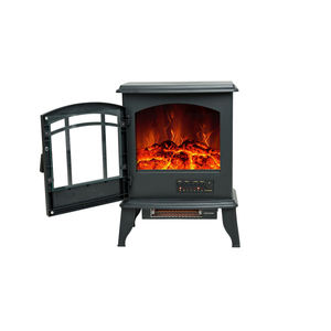 <span class=keywords><strong>Cheminée</strong></span> électrique miniature de bureau à vue <span class=keywords><strong>ouverte</strong></span> sur 3 côtés avec éclairage LED de 23 pouces, petit chauffage pour les petits espaces, bureau, maison - Product Image 3