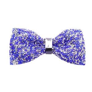 Noeud papillon populaire de mode de couleur unie avec <span class=keywords><strong>strass</strong></span> cristal de vente <span class=keywords><strong>en</strong></span> gros - Product Image 4