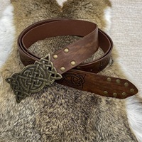 Ceinture à boucle embossée Viking, ceinture en similicuir embossée médiévale, ceinture de cosplay
