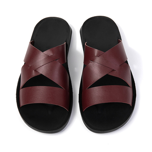 빅사이즈 EUR 40-47 남성용 여름 미끄럼 방지 내마모성 샌들 신상 캐주얼 피셔맨 스타일 가죽 비치 슬리퍼 PU 플랫 - Product Image 3