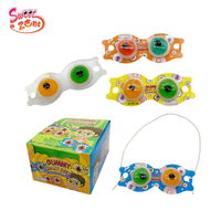 Forme de lunettes Saveur fruitée Gummy Crazy Eyes Ball Gummy Jelly
