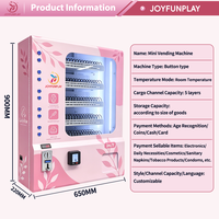 Máquina Expendedora Pequeña JFP Rosa con Pantalla Táctil, para Fundas de Celulares, Mini Comida y Bebida, Monedas, Personalizable, OEM