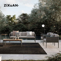 Fauteuil de jardin en rotin tressé moderne de luxe pour hôtel, villa, restaurant, café, piscine, terrasse, mobilier de loisirs nordique