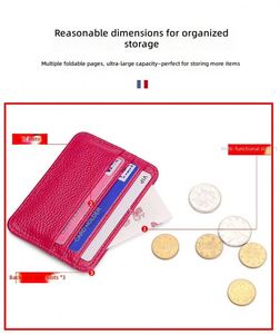 Pebble Grain Leather Credit Card <b>Holder</b> RFID Shield Secure Slim Minimalist Heightened <b>Travel</b> Wallet Multi Slot Manufacturer - Product Image 2