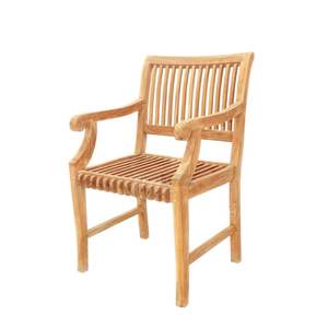 Silla de Comedor Castle para Exteriores, Diseño Moderno y Minimalista, Madera de Teca Sólida, Duradera, Cómoda y Refinada - Product Image 1