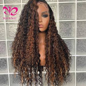 Perruque Lace Front Wig naturelle bouclée 4x4, perruque Lace Front Wig, pre-plucked, <span class=keywords><strong>Jazz</strong></span> Star Closure, perruques pour femmes - Product Image 1