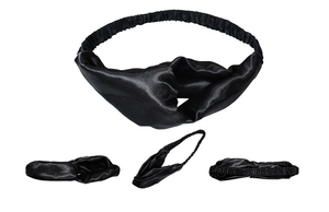 Set de Regalo: Scrunchie Elástico Extra Grande, Gorro de Dormir de Doble Capa, Antifaz de Seda Satén y Funda de Almohada con Correa Ajustable - Product Image 2