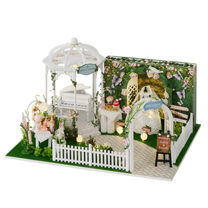Ensemble de jouets miniatures en bois pour filles, <span class=keywords><strong>maison</strong></span> de poupée, bricolage moderne - Product Image 1