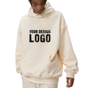 High Quality Drop Shoulder Heavyweight Oversized Mens <b>Hoodie</b> Street Casual Plus Fleece Solid Color Plus Size Men's Hoodies - Product Image 6