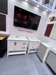 Meuble-lavabo <span class=keywords><strong>de</strong></span> <span class=keywords><strong>salle</strong></span> <span class=keywords><strong>de</strong></span> <span class=keywords><strong>bain</strong></span> moderne sur pied avec lavabo en céramique et rangement, miroir LED, écologique et résistant à l'eau - Product Image 3