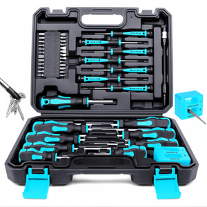 Jeu de tournevis professionnel 43 pièces avec embouts magnétiques, cruciformes, en T et Phillips pour outils de réparation DIY - Product Image 1