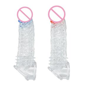 क्रिस्टल मीस रंग भेड़िया दांत आस्तीन लिंग कवर बड़ा बोल्ड दानेदार कंडोम वयस्क उत्पाद - Product Image 2