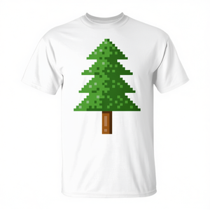 T-shirt Retro Pixel Christmas Tree Tri-Blend per adulti unisex - Product Image 2